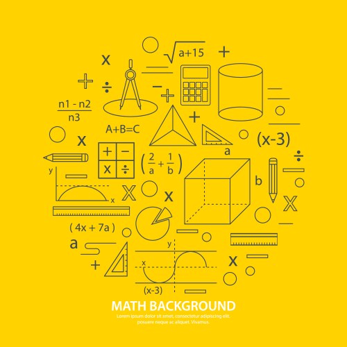 Math icon background vector image