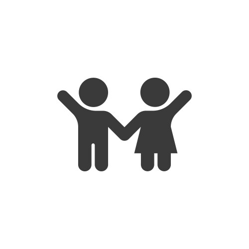 Child couple icon vector image