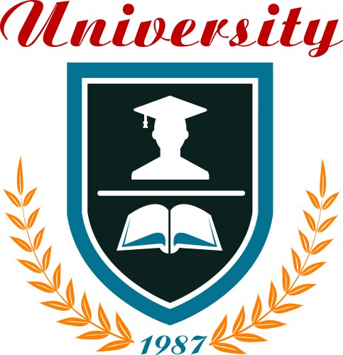 University badge or emblem vector image