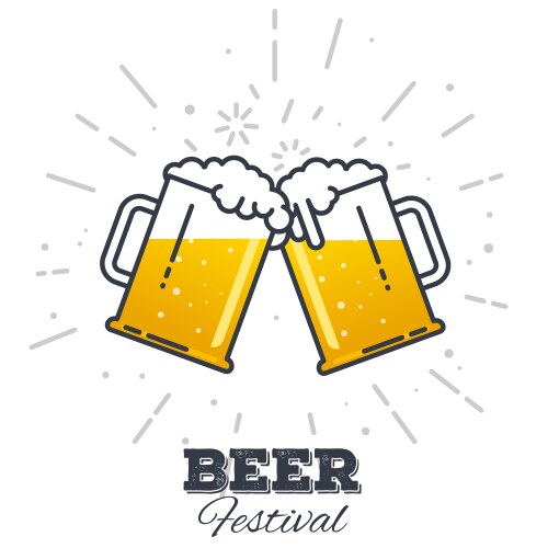 Beer festival icon vector image