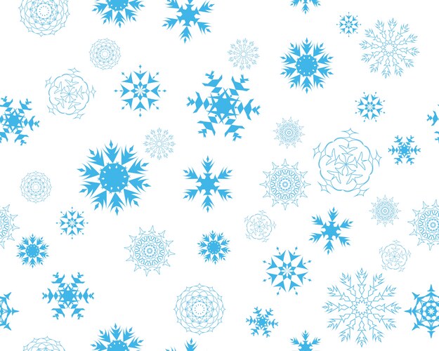 Seamless snowflakes vector image