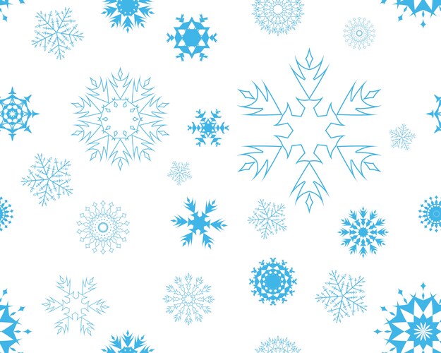 Seamless snowflakes vector image