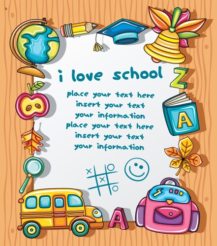 Back to school background vector image