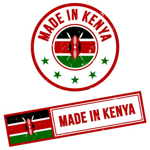 Made in kenya stamp sign grunge style vector image