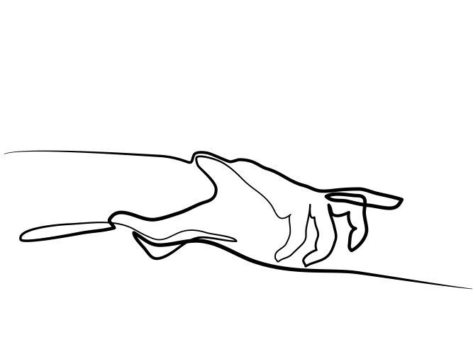 Continuous line drawing of holding hands together vector image