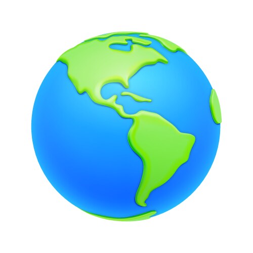 Globe earth world map geography vector image