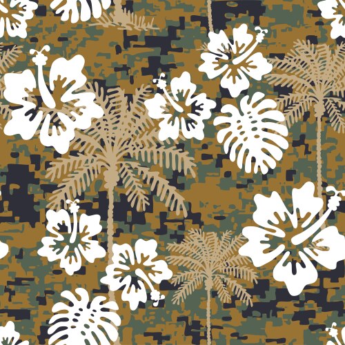 Hawaiian marine camo vector image