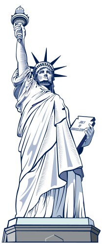 Statue of liberty nyc usa symbol vector image