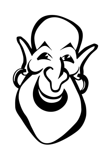 Face of the genie smile a demon vector image