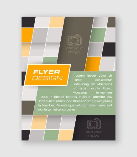 Business flyer template brochure or corporate vector image