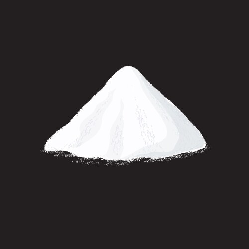 Salt pile white sugar powder heap vector image