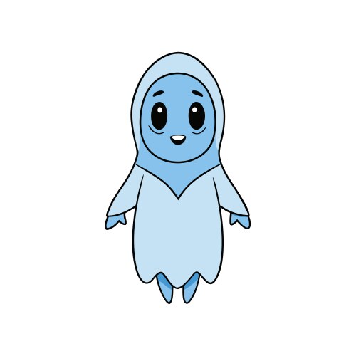 Spirit fantasy bizarre ghost cute baby character vector image