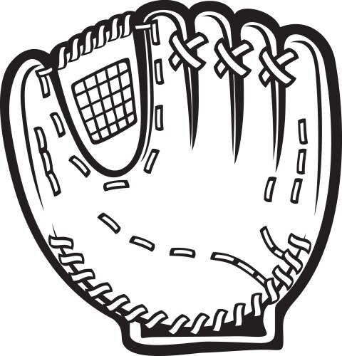 Baseball glove vector image