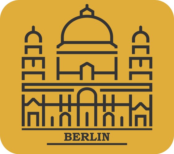 Berlin architecture of german cities vector image