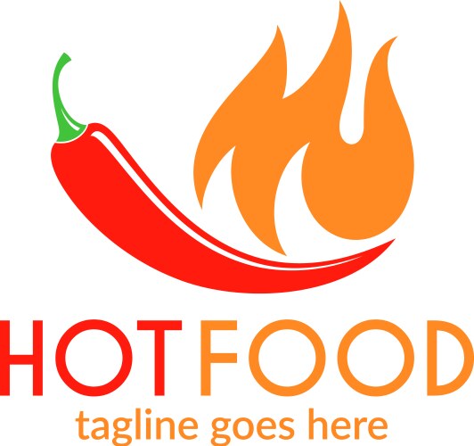 Hot food logo vector image