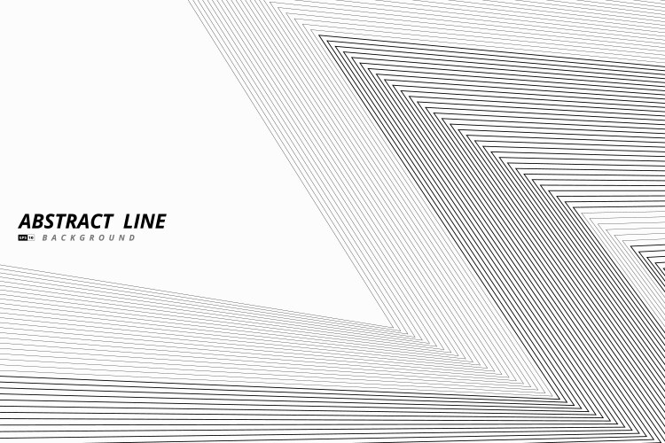 Abstract black line shape geometric triangle vector image