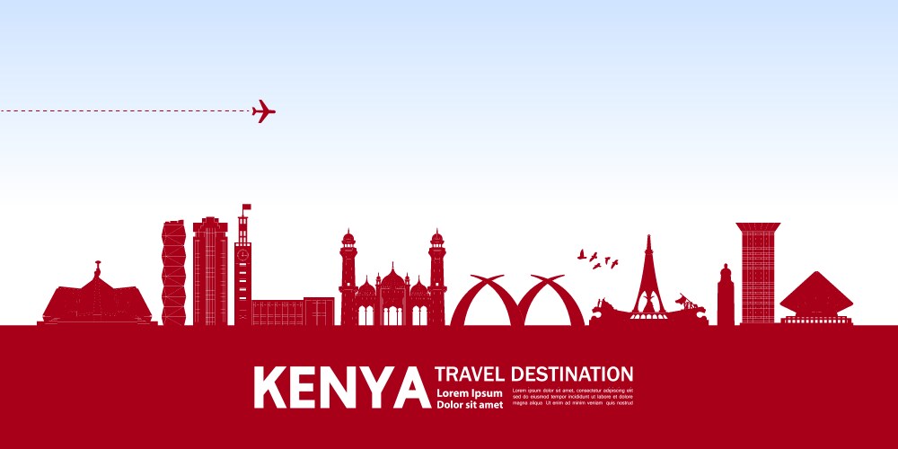 Kenya travel destination vector image