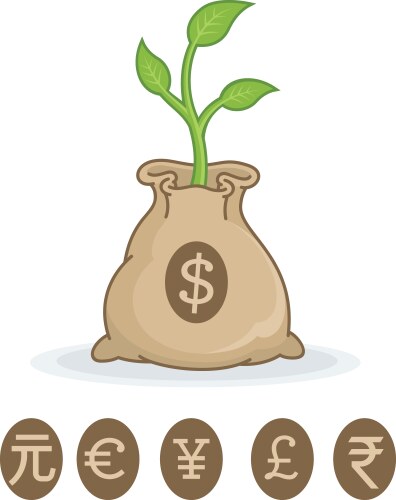 Financial growth symbol vector image