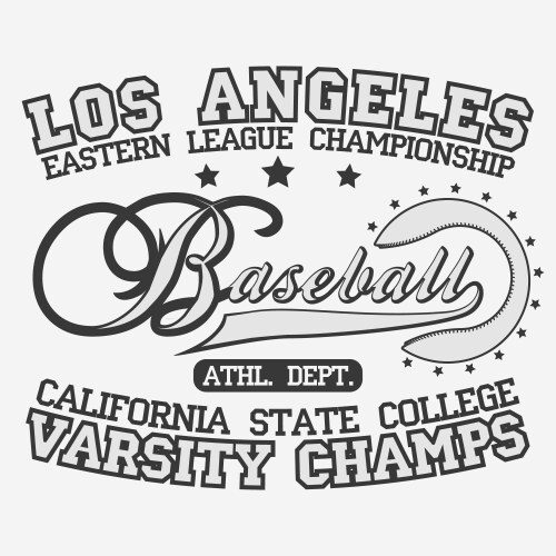 baseball logotype vector image