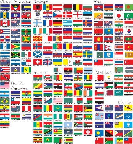 World flags vector image