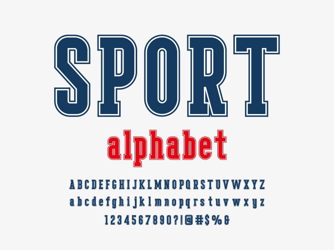 sport font vector image