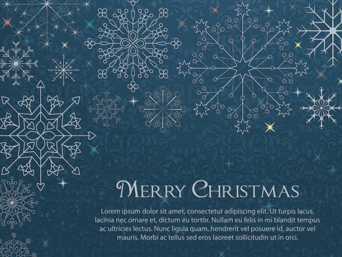 Christmas greeting card vector image