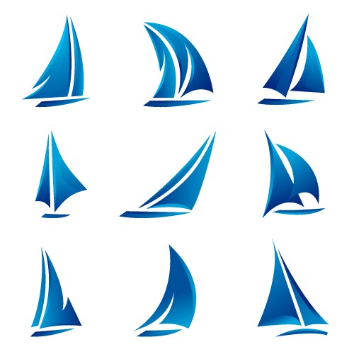 Sailboat symbol vector image