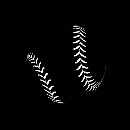 baseball ball on white background vector image