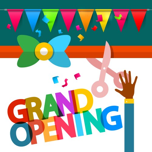 grand opening design vector image