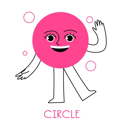 Circle geometric figure character vector image