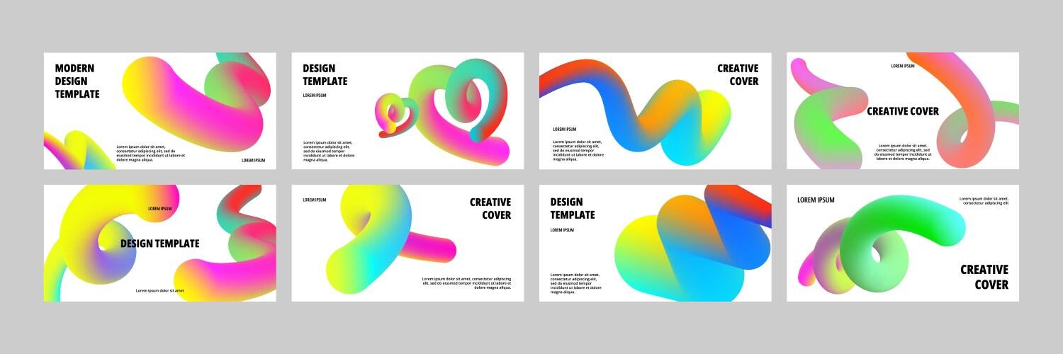 Modern gradient line banner templates creative vector image