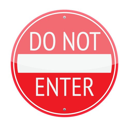 Do not enrer sign vector image