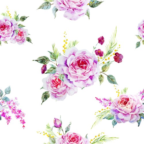 Nice rose pattern vector image