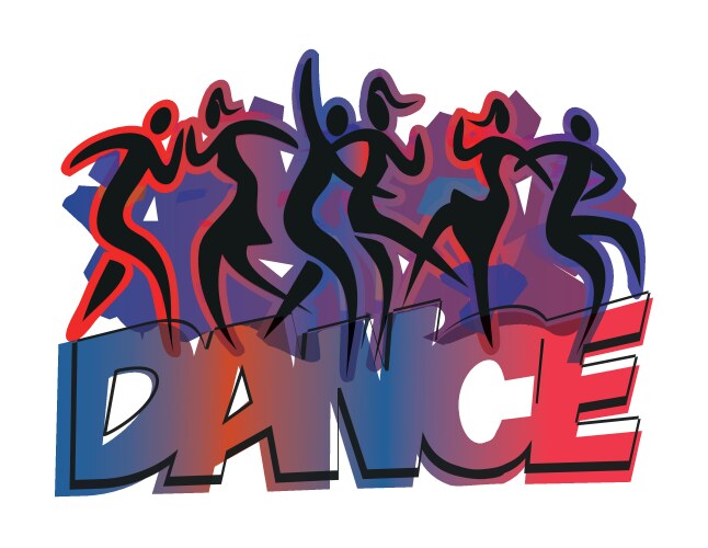 young party people disco dance troupe vector image