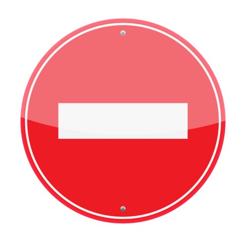 No entry sign vector image