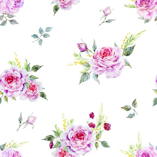 Nice rose pattern vector image