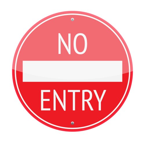 No entry sign vector image