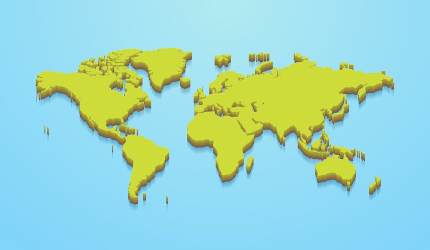 Minimalistic world map vector image