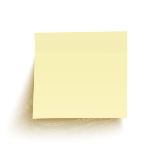 Yellow sticky note isolated on white background vector image