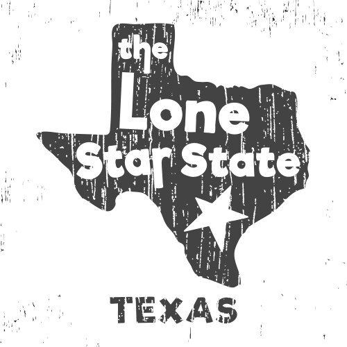 Texas - lone star state t-shirt stamp vector image