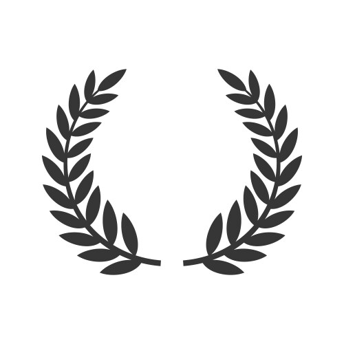 Circular laurel foliate icon film festival award vector image