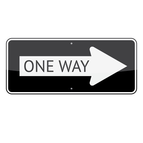 one way sign vector image