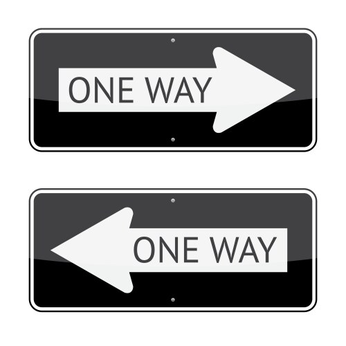 One way signs vector image