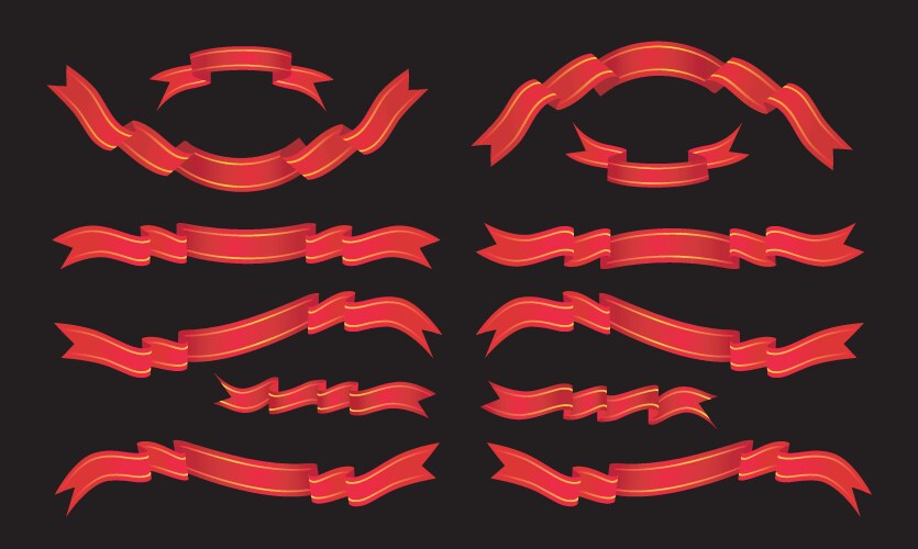 Ribbon scroll vector image