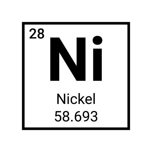 Nickel element periodic table chemical atom icon vector image