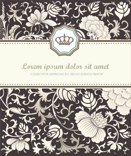 Floral card vector image