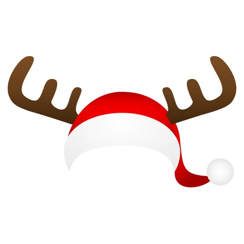 Template for a fun photo of santa claus hat vector image