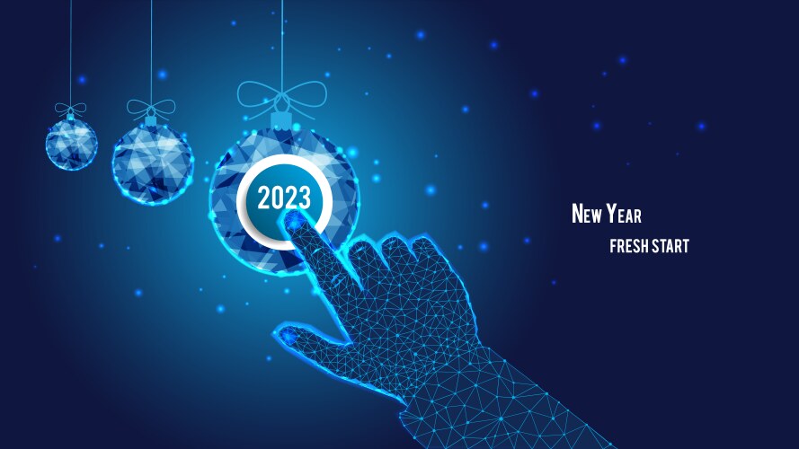 Startup concept new year fresh start 2023 vector image