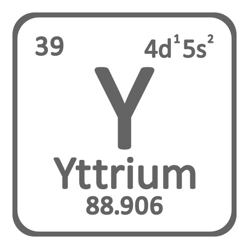 Periodic table element yttrium icon vector image