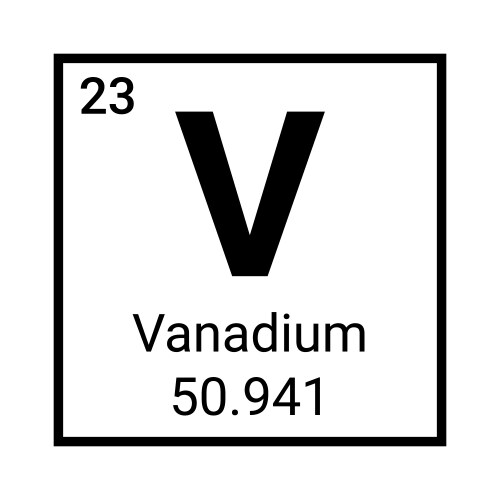 Vanadium periodic table element icon vector image